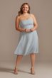 Chiffon Midi Spaghetti Strap Bridesmaid Dress F20398