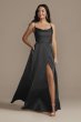 Charmeuse Cowl Bridesmaid Dress with Lace-Up Back Galina Signature GS290035