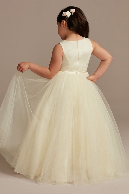 3D Butterfly Glitter Tulle Flower Girl Dress DB Studio WG1436