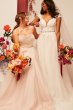 Pleated Bodice Tulle Strapless Wedding Dress DB Studio WG4039