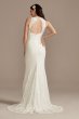 Scalloped Stretch Lace Halter Sheath Wedding Dress DB Studio WG4047