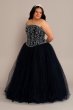 Plus Beaded and Satin Tulle Strapless Quince Dress Fifteen Roses 8FR2109