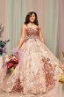 Patterned Sequin Plus Quince Ball Gown with Bolero Fifteen Roses 8FR2113