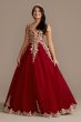 Metallic Lace and Tulle Quince Dress with Keyhole Fifteen Roses FR2104