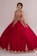 Metallic Lace and Tulle Quince Dress with Keyhole Fifteen Roses FR2104