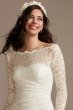 Stretch Lace Long Sleeve Sheath Wedding Dress DB Studio SDWG0976