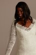 Lace Beaded Long Sleeve Tall Plus Wedding Dress Melissa Sweet 4XL8SLMS251206