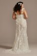 3D Floral Plunge Tall Plus Bodysuit Wedding Dress Galina Signature 4XL9MBSWG885