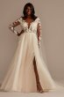 Long Sleeve Lace Appliqued Tall Plus Wedding Dress Galina Signature 4XL9SLSWG862