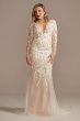 Long Sleeve Illusion Bodysuit Tall Wedding Dress Galina Signature 4XLLSSWG851