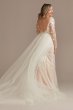 Long Sleeve Illusion Bodysuit Tall Wedding Dress Galina Signature 4XLLSSWG851