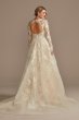 Lace Illusion Long Sleeve Tall Wedding Dress Oleg Cassini 4XLSLCWG833