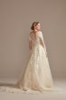 Lace and Tulle Long Sleeve Tall Wedding Dress David's Bridal Collection 4XLSLWG3861