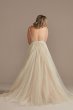 Plunging-V Illusion Beaded Petite Wedding Dress Galina Signature 7LBSWG837