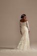 Beaded Lace Long Sleeve Plus Size Wedding Dress Oleg Cassini 8SLXTCWG808