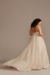 Spaghetti Beaded Organza Plus Size Wedding Dress Galina Signature 9LBSWG784