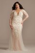 Long Sleeve Bodysuit Plus Size Wedding Dress Galina Signature 9LSSWG851