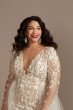 Long Sleeve Bodysuit Plus Size Wedding Dress Galina Signature 9LSSWG851