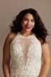 Illusion Keyhole Bodysuit Plus Size Wedding Dress Galina Signature 9MBSWG843