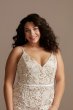 Crochet Lace Overlay Midi Plus Size Dress DB Studio 9SDWG0773