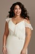 Asymmetric Chiffon Plus Size Dress with Ruffle Hem DB Studio 9SDWG0932