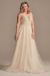 Spaghetti Strap Beaded Organza Wedding Dress Galina Signature LBSWG784