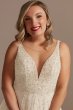 Beaded Plunge Illusion Bodysuit Wedding Dress Galina Signature MBSWG837