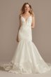 Stretch Crepe V-Back Trumpet Mermaid Wedding Dress Galina Signature SWG866