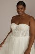 Floral Corset Bodice Tall Plus Wedding Gown DB Studio 4XL9WG4051