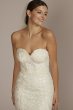 Floral Applique Mermaid Petite Wedding Dress DB Studio 7WG4049