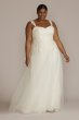 Lace Tank Sleeve A-Line Plus Size Wedding Gown DB Studio 9WG4048