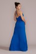 Cutout Scuba Crepe Halter Gown with Skirt Slit Emerald Sundae AGM3405