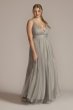 Plus Size Deep-V Sparkle A-Line Prom Dress Jules and Cleo D24NY22013W