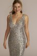 Plunging Sequin Tank Sheath Dress Jules and Cleo D24NY22036V1