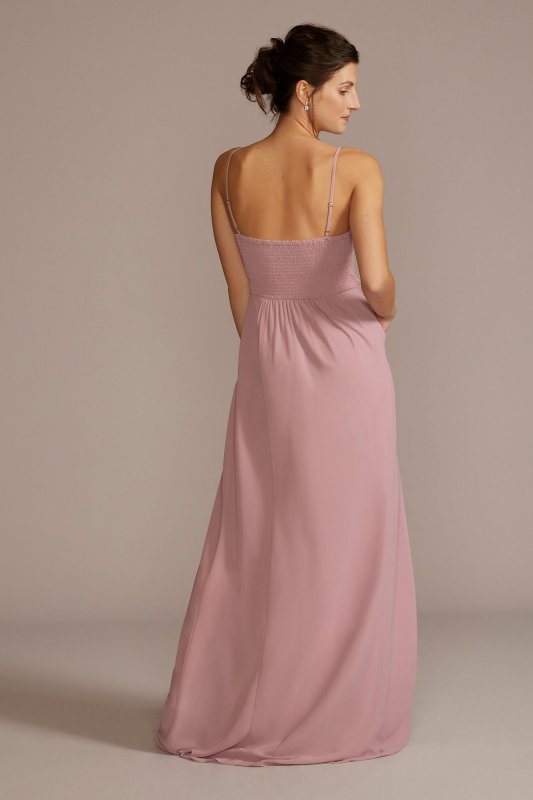 Chiffon Spaghetti Strap A-Line Bridesmaid Dress David's Bridal F20507