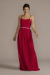 Chiffon Spaghetti Strap A-Line Bridesmaid Dress David's Bridal F20507