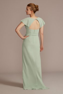 Chiffon High-Low Ruffle Bridesmaid Dress David's Bridal F20511