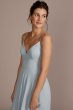 Chiffon V-Neck Cascade Skirt Bridesmaid Dress David's Bridal F20540