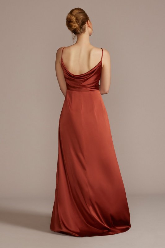 Stretch Charmeuse Cowl Back Bridesmaid Dress David's Bridal F20546