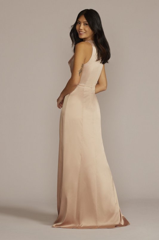 Stretch Charmeuse Sleeveless Cowl Bridesmaid Dress David's Bridal F20547