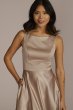 Satin Sleeveless Boatneck Bridesmaid Dress David's Bridal F20554