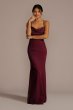 Stretch Crepe Cowl Neck Strappy Bridesmaid Dress Galina Signature GS290054