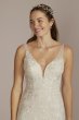 Beaded Lace Mermaid Wedding Gown with Ruffle Hem Melissa Sweet MS251256