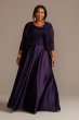 Plus Satin and Lace Dress with Matching Jacket Oleg Cassini WBM2675W