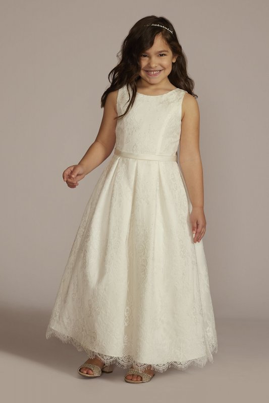 Lace and Satin Ball Gown Flower Girl Dress DB Studio WG1445