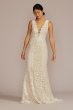 Allover Lace Tank Wedding Gown with V-Back Detail DB Studio WG4061