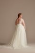 Embroidered Tall Plus Tulle Skirt Wedding Dress Oleg Cassini 4XL8CWG888