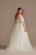 Convertible Straps Draped Tall Plus Wedding Dress Melissa Sweet 4XL8LSMS251246