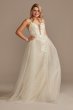 Sequin Removable Train Tall Wedding Dress Galina Signature 4XLSWG882