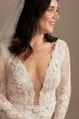 Illusion Plunge Sleeved Petite Wedding Dress Melissa Sweet 7MS251247